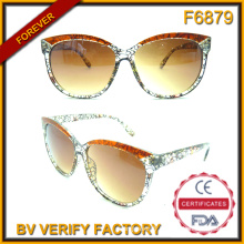 F6879 Top Fashion Ladies Style lunettes de soleil large cadres fabriqués en Chine